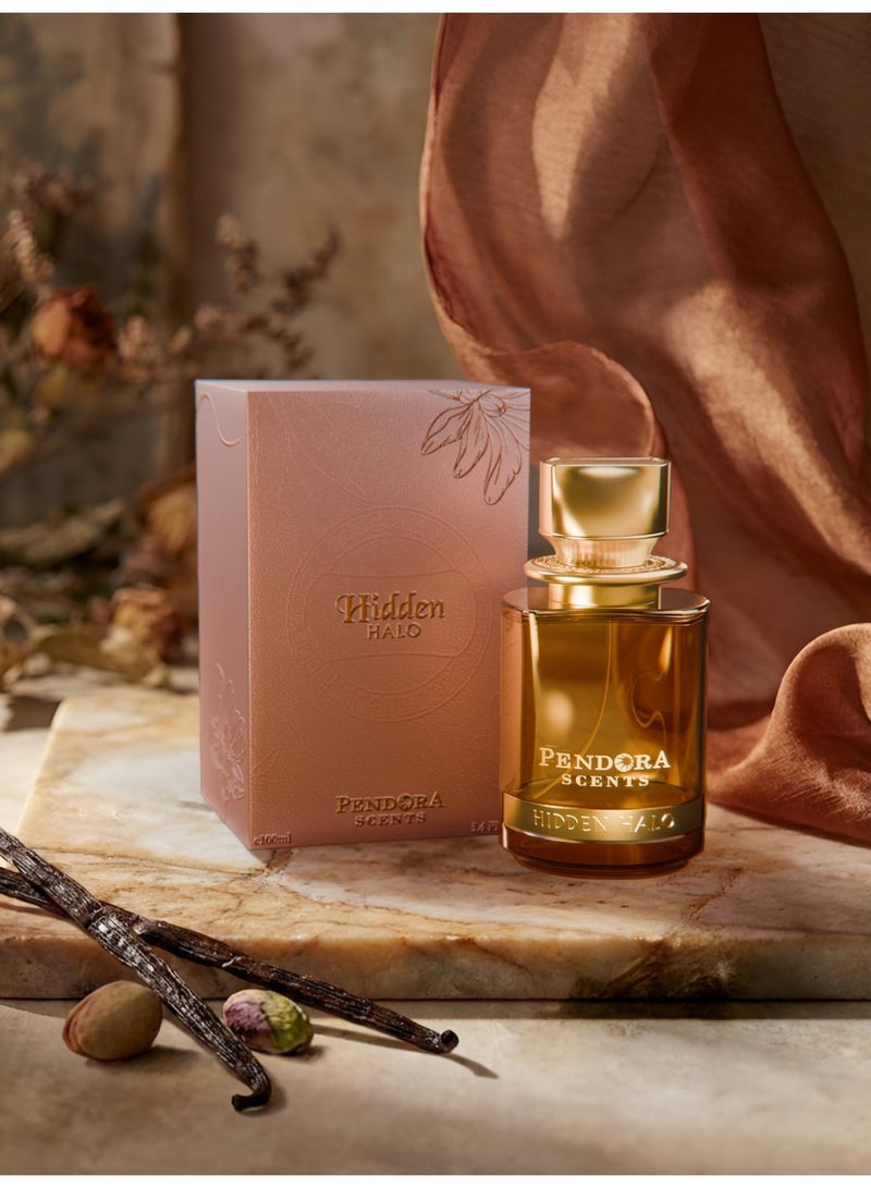 Pendora Scents Hidden Halo Unisex Eau de Parfum 100ml | Sweet Spicy Perfume with Caramel, Pistachio, Vanilla & Cocoa | Long Lasting Fragrance - Image 3