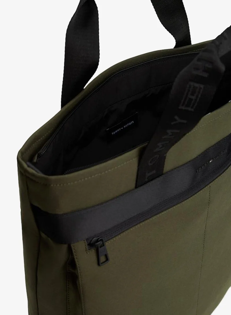 TOMMY HILFIGER Foxhunt Green Casual Tote Bag  | Best Price UAE