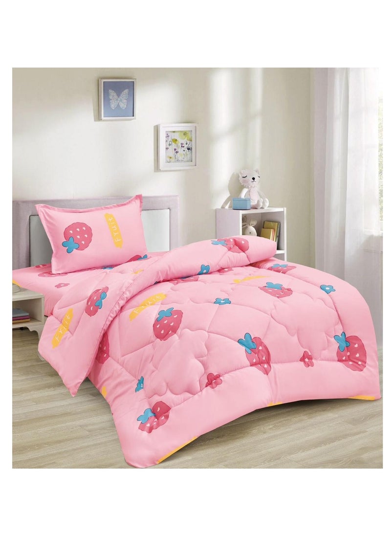 Ming Li Soft and fluffy medium fill 3-piece baby bedding comforter set, one size for boys and girls, printed and stitched pattern  - Image 1