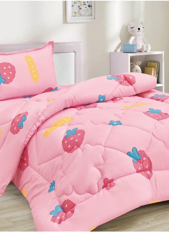Ming Li Soft and fluffy medium fill 3-piece baby bedding comforter set, one size for boys and girls, printed and stitched pattern  - Image 2