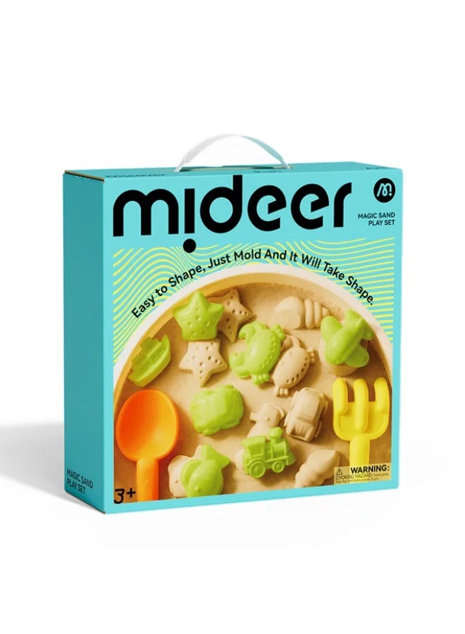 Mideer Magic Sand Play Set 1kg with 12 Accessories, Kids Sensory Sand Toy for Creative Molding, Indoor Play, Fine Motor Skills & Ages 3+ - Image 1