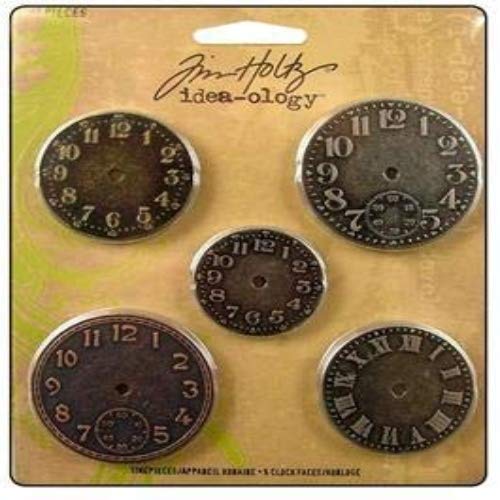 Tim Holtz Idea-ology Metal Timepieces by Tim Holtz Idea-ology, 5 per Pack, Various Sizes, Antique Finishes, TH92831  - Image 4