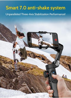 AOCHUAN AOCHUAN X PRO Gimbal Stabilizer for Smartphone, Gimbal w/Wireless Charging iPhone Gimbal for iPhone 15 Pro Max/Android Foldable 3-Axis Handheld Phone Gimbal for Video Recording Face Tracking (Black)  - Image 2