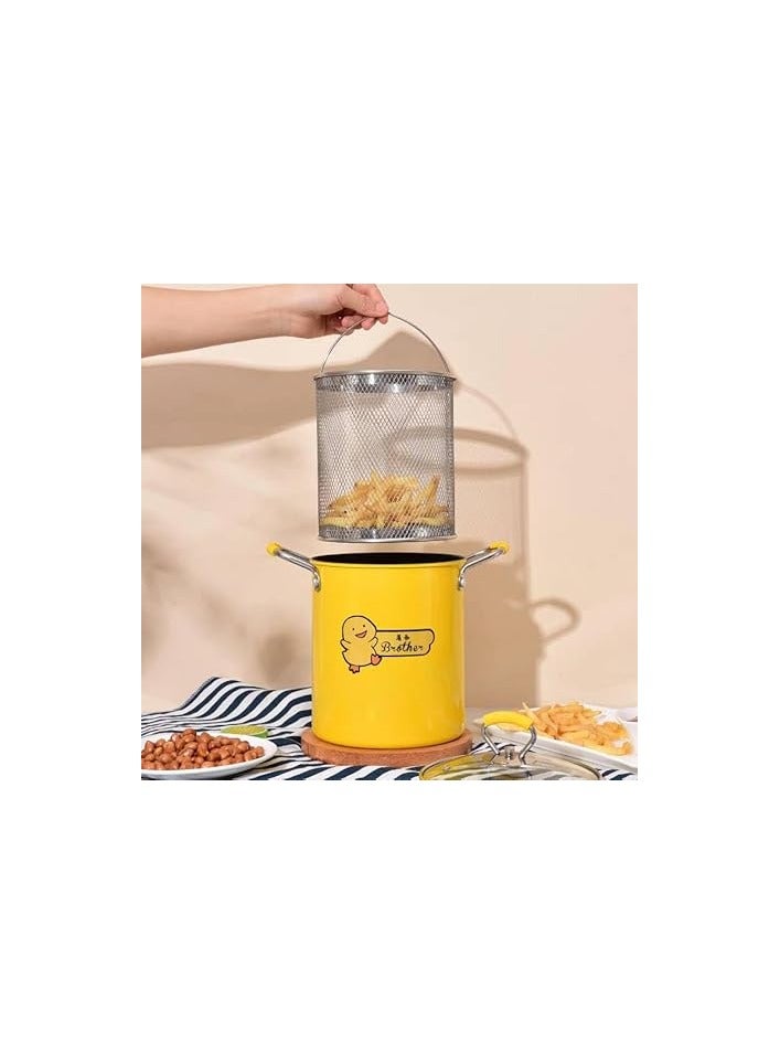 قلاية يابانية تحمير تيفال 2 لتر بالباسكت وغطاء زجاجي المكونات: حلة + غطاء زجاج حراري + باسكت شبك + مقبض استانلس - Image 1