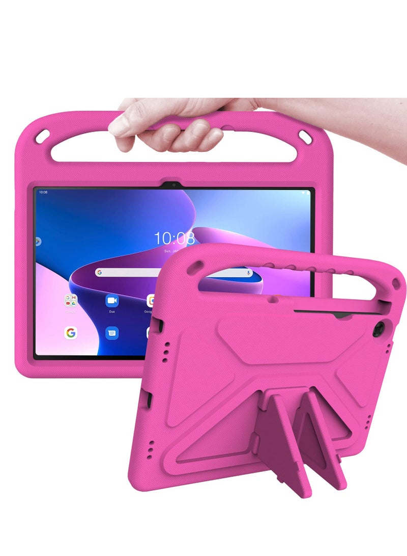 For Lenovo Tab M10 Plus (Gen 3) Case 10.6-inch 2022 Kids Case Cover with Shockproof Handle Stand for Lenovo Tab M10 Plus 3rd Gen (TB125FU / TB128FU / TB128XU) Tablet (Rose) - Image 1