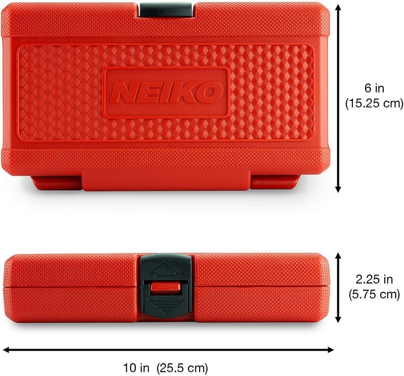 NEIKO 02434A 3/8-Inch-Drive Standard and Deep Impact Socket Set, 6-Point SAE Sizes from 5/16" to 7/8", CrV Steel, 20 Pieces - Image 4