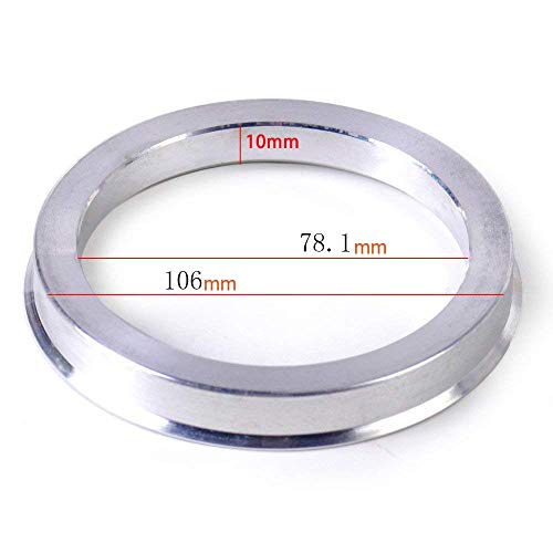 ZHTEAPR 4pc Wheel Hub Centric Rings 106 to 78.1 OD 106mm ID 78.1mm - Aluminium Alloy Wheel Hubrings 78.1 to 106 - Image 4