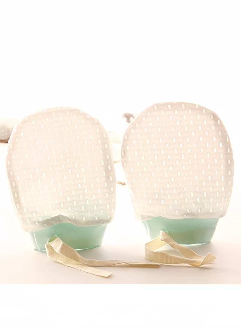 DAREU Breathable Mesh Baby Mittens 0–9 Months – 4 Pairs Cotton Ice Silk No-Scratch Infant Gloves with Drawstring – Unisex Summer Baby Hand Covers - Image 5