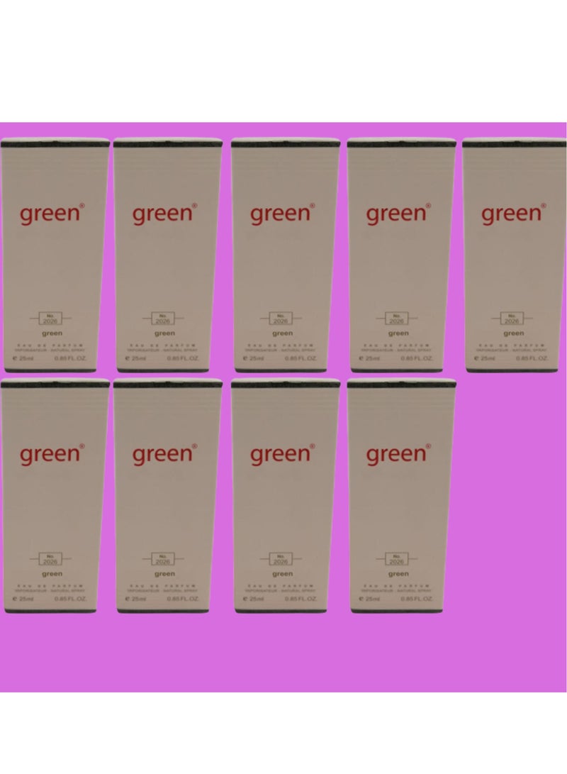 Green 9 Pieces Perfume Green Number 2026 For Women EDP - Image 2