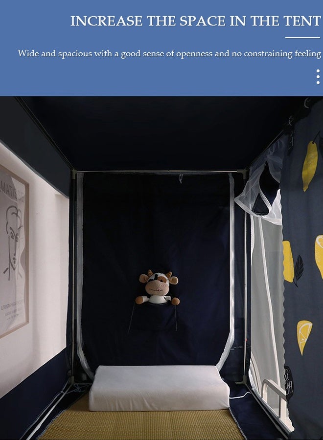 DUNISO Bed Tent Twin,Privacy Tent for Bunk Bed,90% Blackout Private Space Bed Curtains,Bed Canopy with Bed Frame,House Bed Tent,Breathable Windproof Dustproof Bed Curtain Loft Bed Dormitory - Image 3