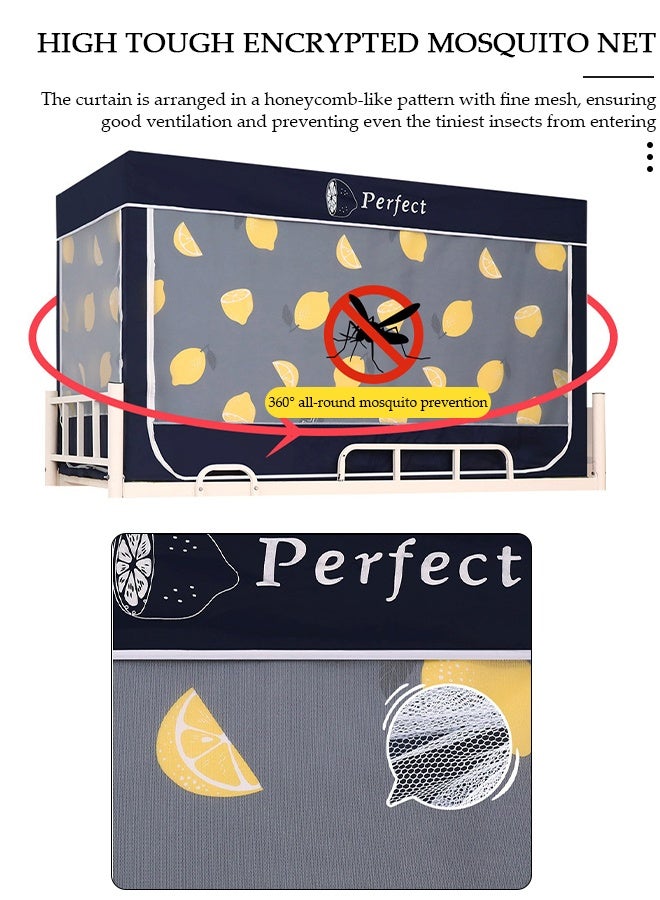 DUNISO Bed Tent Twin,Privacy Tent for Bunk Bed,90% Blackout Private Space Bed Curtains,Bed Canopy with Bed Frame,House Bed Tent,Breathable Windproof Dustproof Bed Curtain Loft Bed Dormitory - Image 4