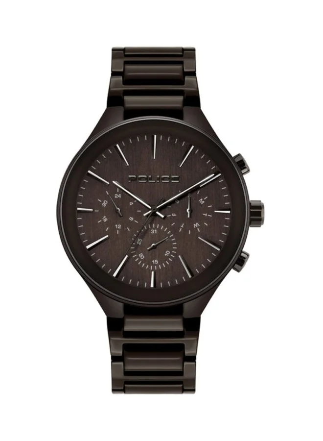 POLICE Gifford Brown Dial Brown Stainless Steel Bracelet Analog Watch for Men 50mm