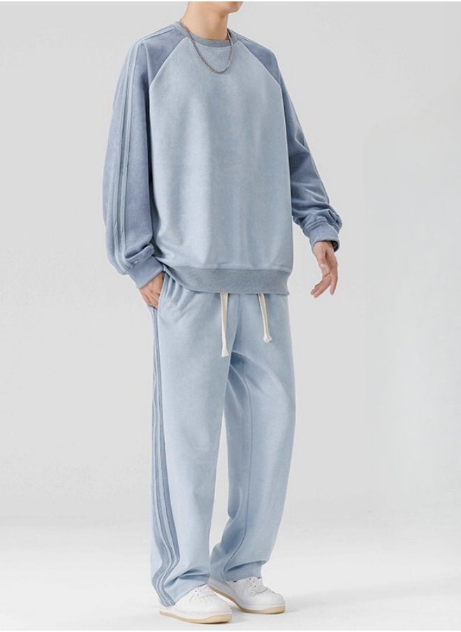 KUYING New Casual Round Neck Sweatshirt Paired With Long Pants Two-piece Set  - Image 1