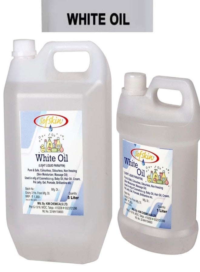 SOFSKIN Liquid Paraffin IP - 1 litr, (White Oil) light & smooth, clear Transparent like water, colourless & odourless, non-freezing, pH 5.5, no allergy - Export Surplus (See Photos & Video). Compare our price Rs.61.75/100 ml with other offers. (1 Litre) (SMALL) - Image 2