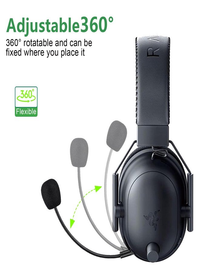 Saipomor Detachable Boom Microphone for Razer BlackShark V2 Series, 3.5mm Replacement Mic Compatible with PS5, Switch, Xbox Series X|S, PC, and More - Image 3