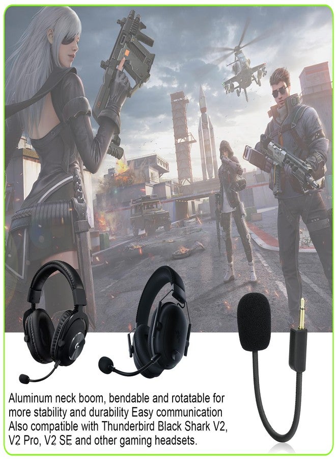 Saipomor Detachable Boom Microphone for Razer BlackShark V2 Series, 3.5mm Replacement Mic Compatible with PS5, Switch, Xbox Series X|S, PC, and More - Image 4