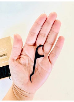 Lucky Teeth Improved Biodegradable Activated Charcoal Floss Picks With Organic Peppermint Oil Plastic Free. Zero Waste 50 Unit  - Image 4