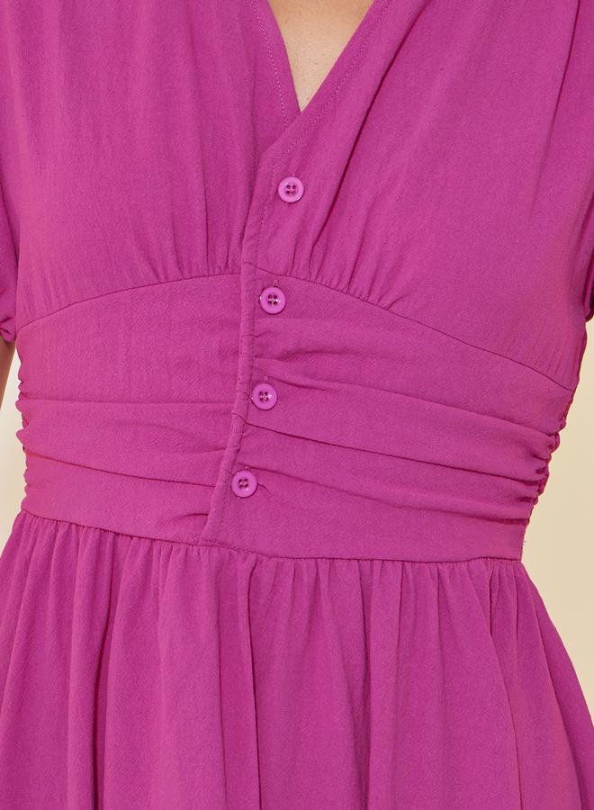 Take Two Puff Sleeve Midi Dress - Image 4