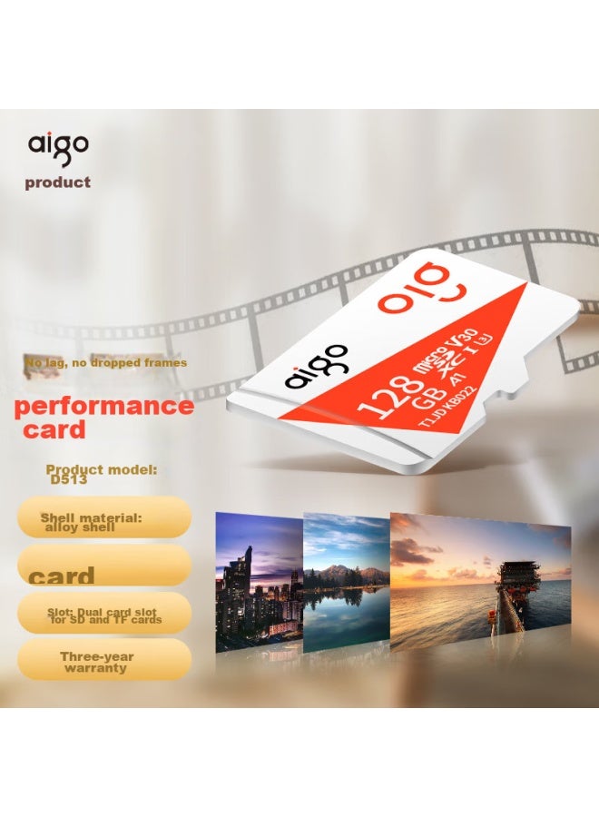 Aigo 256gb Tf Memory Card, U3 A1 V30 4k Memory Card, Storage For Cameras, Dash Cams, And Surveillance Cameras, T1jd Read Speed 100mb/s - Image 2