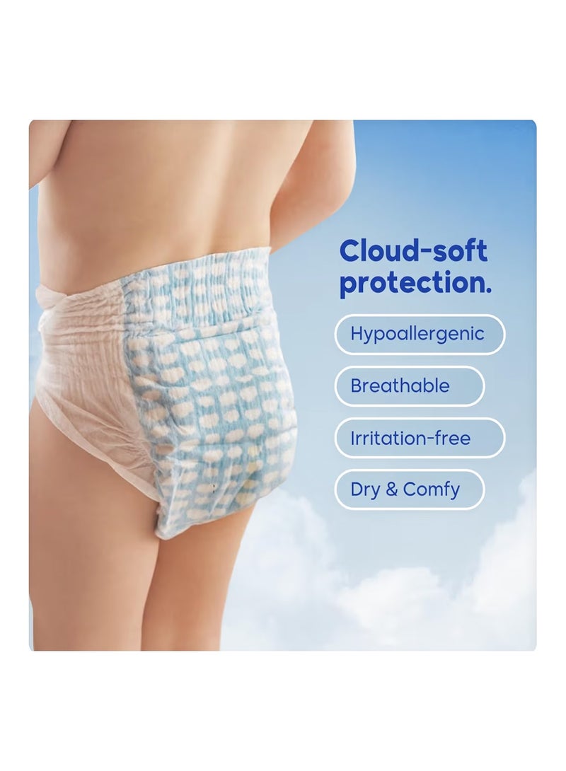 Kim & Kimmy Eco Diapers, Size 2, 4-8 kg, 72 Diapers - 12 Hour Leak Protection, No Rashes, Hypoallergenic, Ultra-Soft & Highly Absorbent - Cruelty Free & Vegan - Little Clouds - Image 2