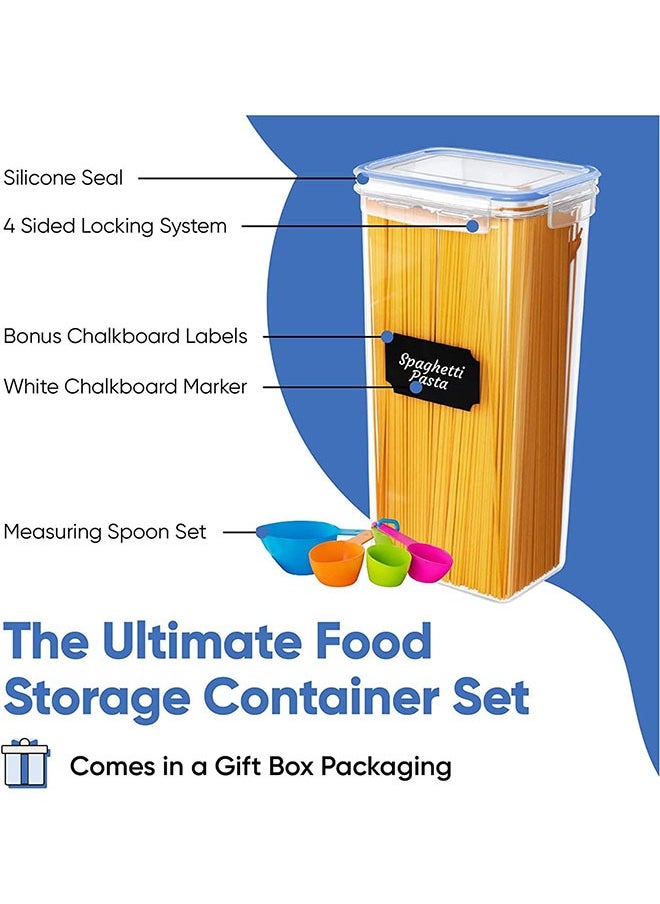 Arabest Airtight Food Storage Containers with Lids,7Pcs Plastic Kitchen and Pantry Organization Canisters for Cereal, Dry Food, Flour and Sugar, BPA Free  - Image 2