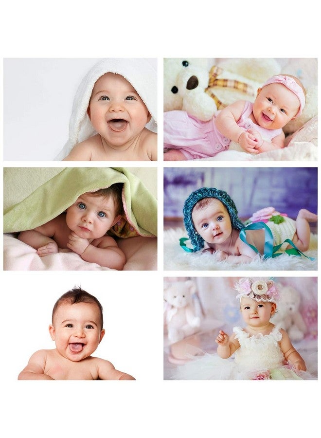 MANIAL Set of 6 Cute Baby Combo Posters - HD Smiling Baby Wall Poster for Pregnant Women, Room Decor (300GSM Thick Paper, 12x18-Inch, Gloss Laminated, Multicolour) - Image 1
