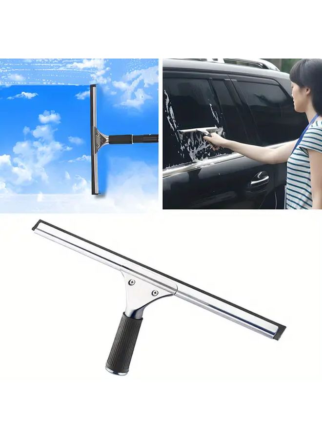 Black Glass Scraper 17 72 Inch Metal Squeegee Blade Ergonomic Handle Durable Vehicle And Shower Window Cleaner - Image 3