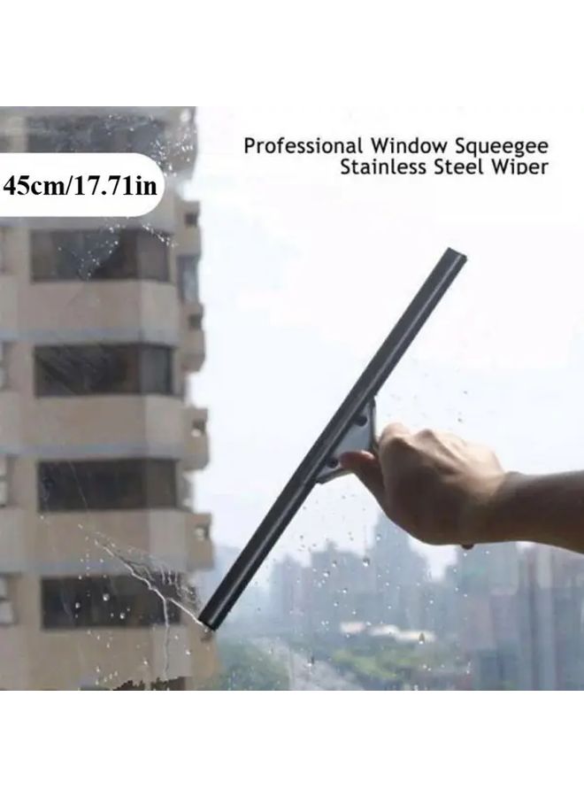 Black Glass Scraper 17 72 Inch Metal Squeegee Blade Ergonomic Handle Durable Vehicle And Shower Window Cleaner - Image 4