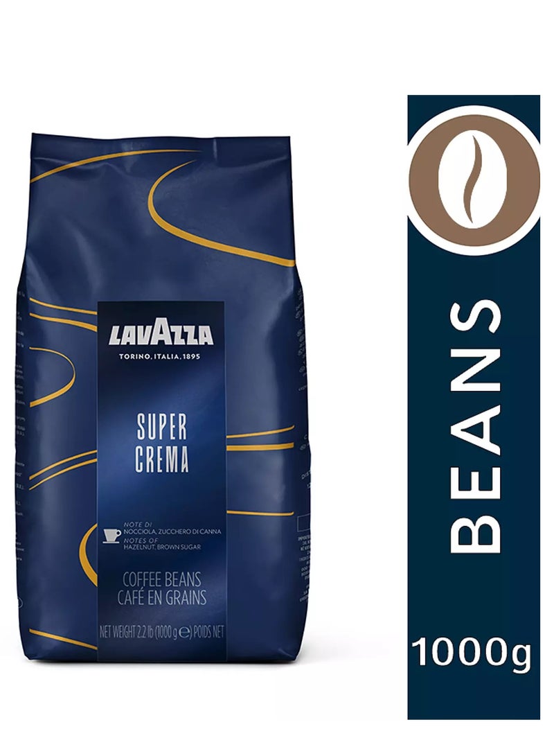 Lavazza Whole Bean Coffee, Espresso, Super Crema, Medium Roast, from Lavazza, 1 kg pack of coffee beans. - Image 2