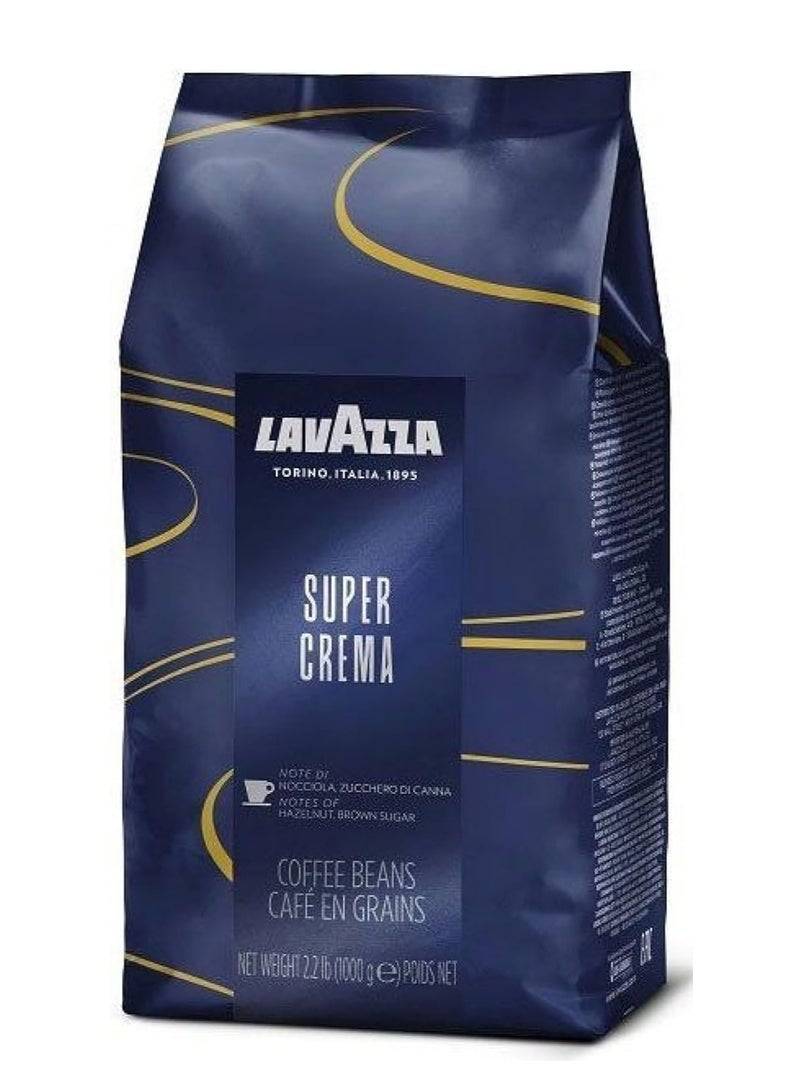 Lavazza Whole Bean Coffee, Espresso, Super Crema, Medium Roast, from Lavazza, 1 kg pack of coffee beans. - Image 4