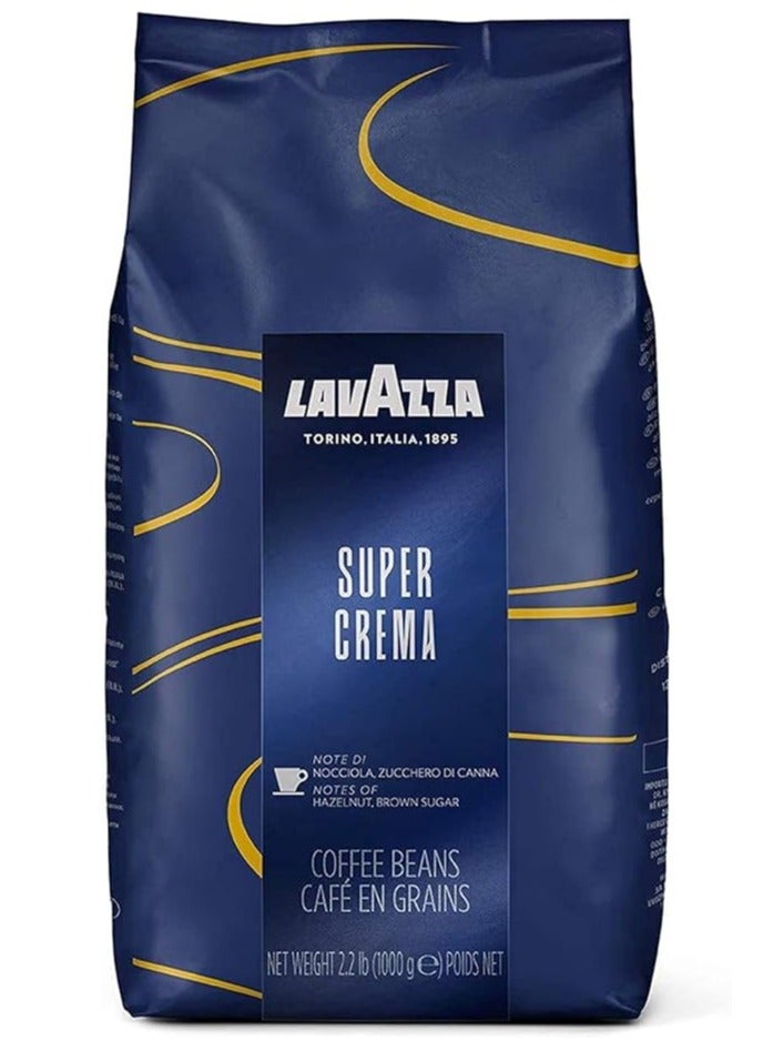 Lavazza Whole Bean Coffee, Espresso, Super Crema, Medium Roast, from Lavazza, 1 kg pack of coffee beans. - Image 3