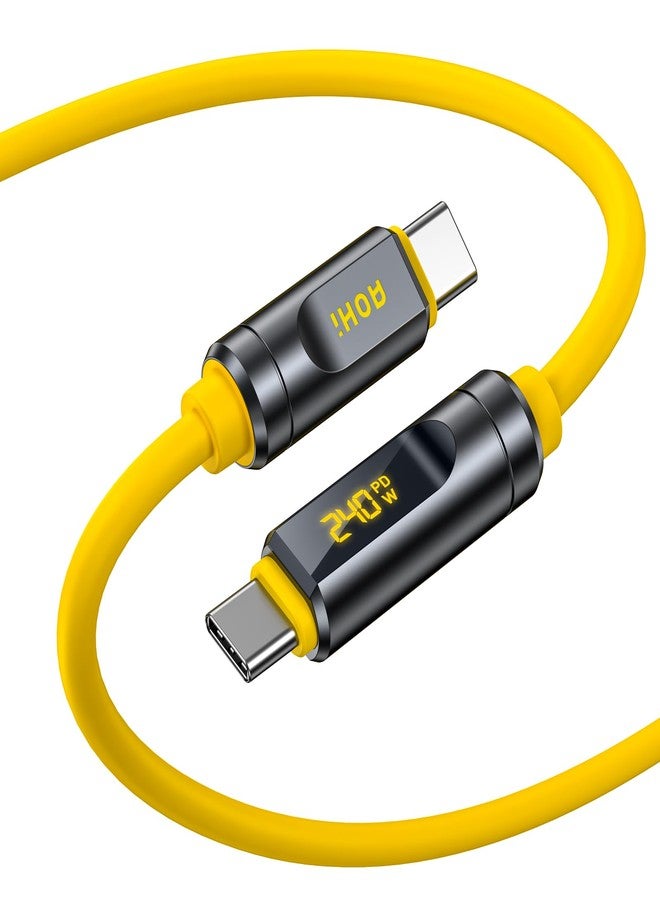  أوهي كابل AOHI USB-C بطول 3.3 قدم، لون أصفر - Image 1