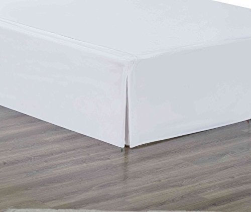 Sheets & Beyond Super Soft Solid Brushed Microfiber 14" Pleated Bed Skirt/Dust Ruffle (Full Size, White) - Image 3