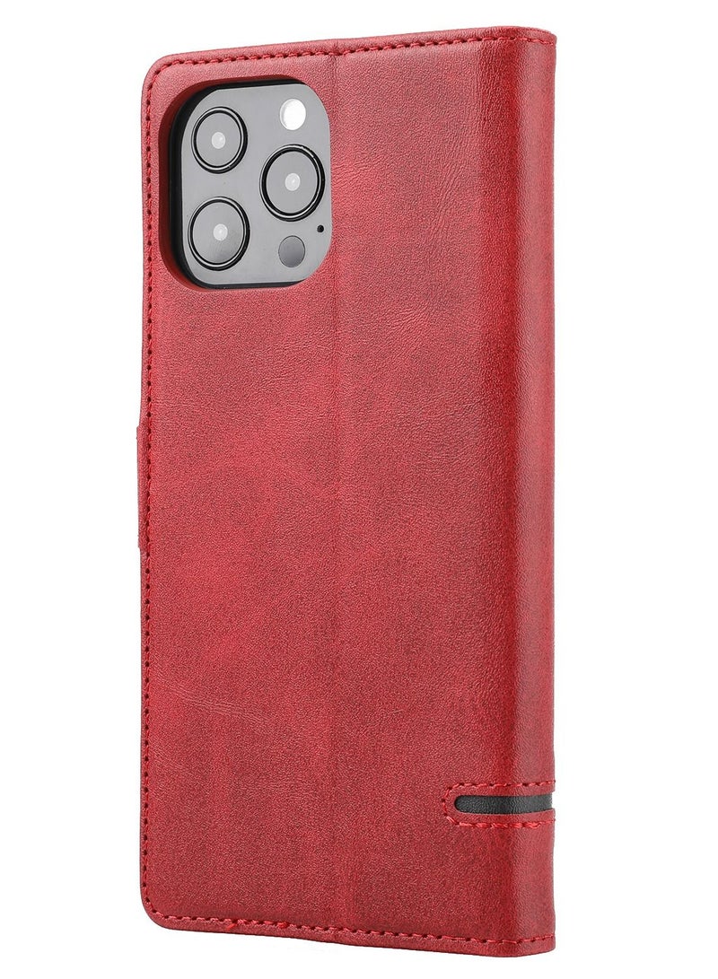 Suteni Flip Cover Leather Protective Hidden Card Slots Phone Case for iPhone - Image 2