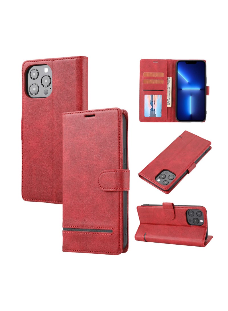 Suteni Flip Cover Leather Protective Hidden Card Slots Phone Case for iPhone - Image 3