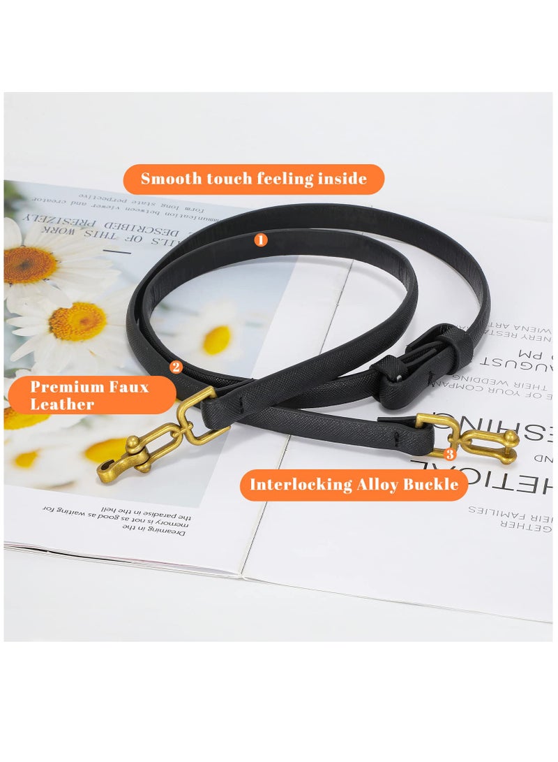 3 Pack Adjustable Leather Belts for Women with Alloy Buckles Perfect for Dresses and Blouses - Image 4