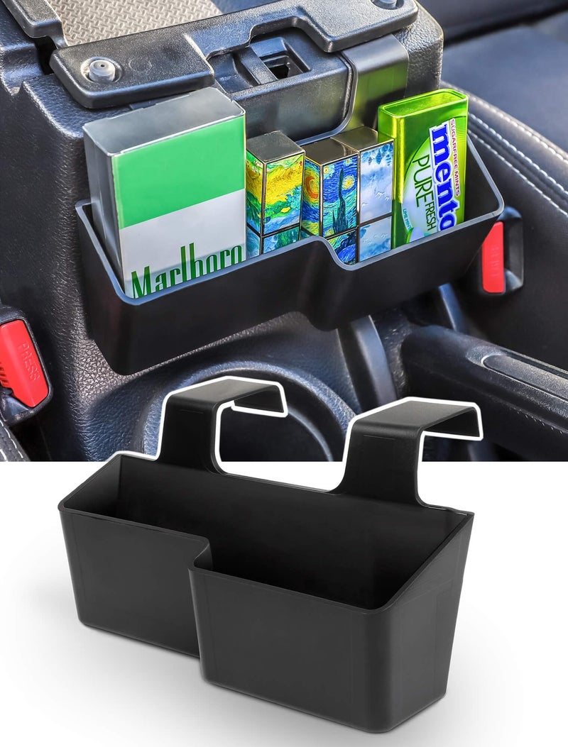 Savadicar Upgraded Version JK Center Console Hanging Storage Box, Armrest Organizer Tray for 2011-2018 Jeep Wrangler JK JKU 2/4 Door, Interior Accessories, Patented Design, Black, 1 PCS