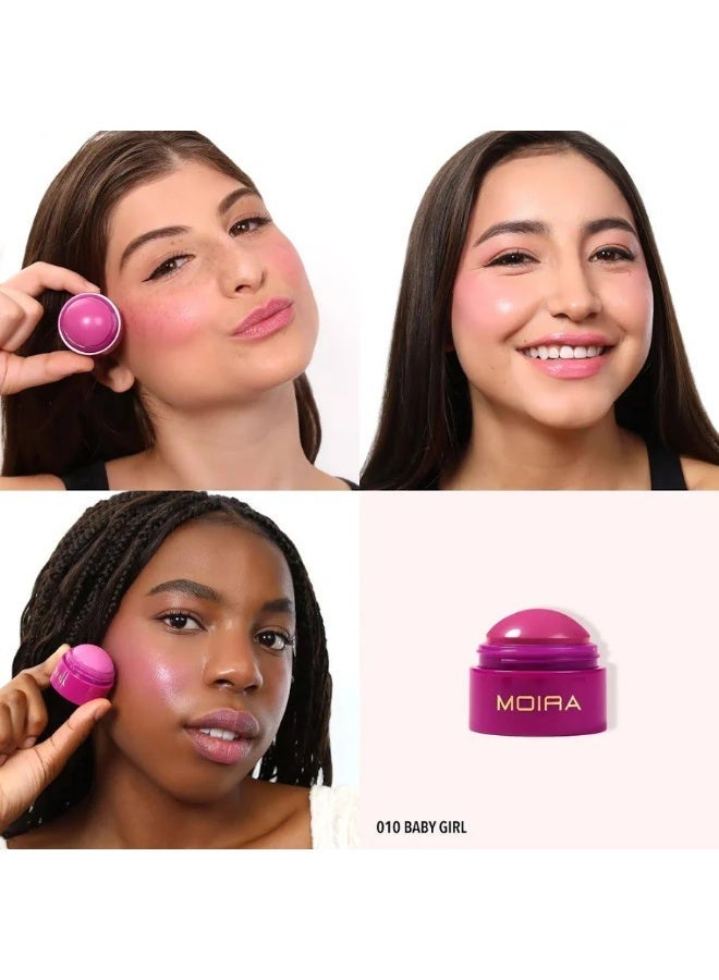 Moira Soft Blush Balm 010 Baby Girl 8.5g - Image 3