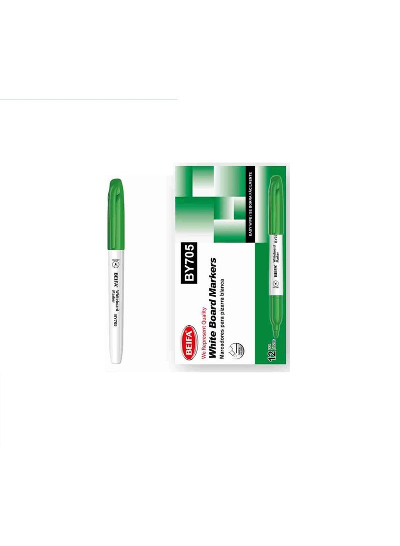 Beifa whiteboard marker round tip green model BY705-04B7