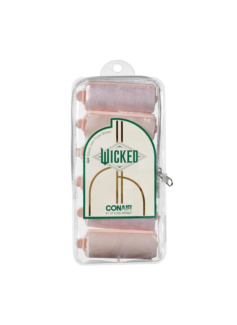 CONAIR Wicked Glinda 6PK Satin Rollers  hair rollers  foam rollers  heatless hair curlers  Scunci by Conair 