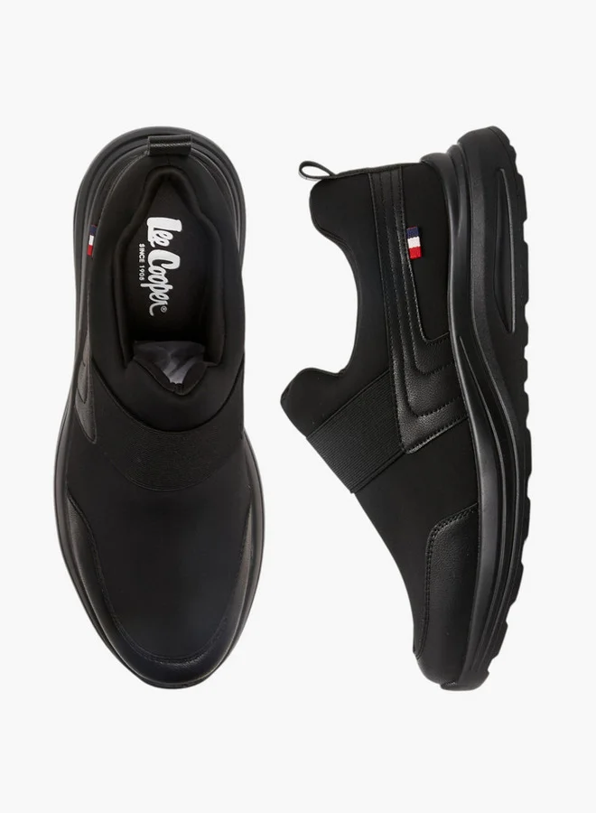 Lee Cooper Men's Solid Slip-On Sneakers with Pull Tabs