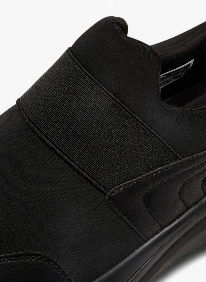 Lee Cooper Men's Solid Slip-On Sneakers with Pull Tabs