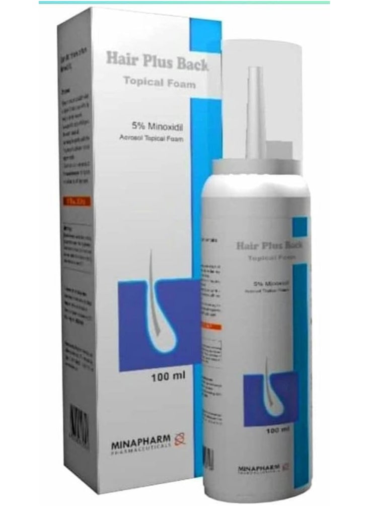 Hair Plus Back Topical Foam 5% Minoxidil 100 Ml  - Image 1