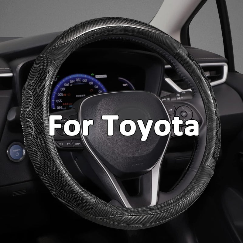 GIANT PANDA Steering Wheel Cover for Toyota, Auto Car Steering Wheel Cover for Toyota Highlander Rav4 Corolla Camry,Standard Size - Gray - Image 1