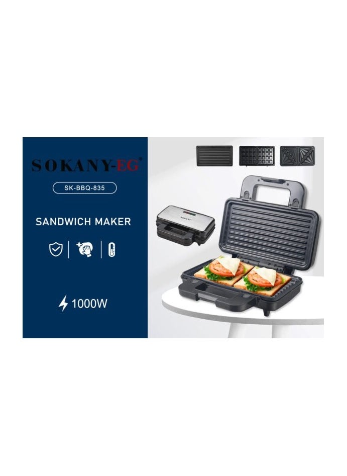 Sokany Sandwich Maker 3 In 1 (waffle-sandwich Maker-toaster)1000 Watt - pzsku/ZD669AE7CC924FB22D785Z/45/_/1733697121/e1120256-6970-4c3a-96e7-57ba490edbf5