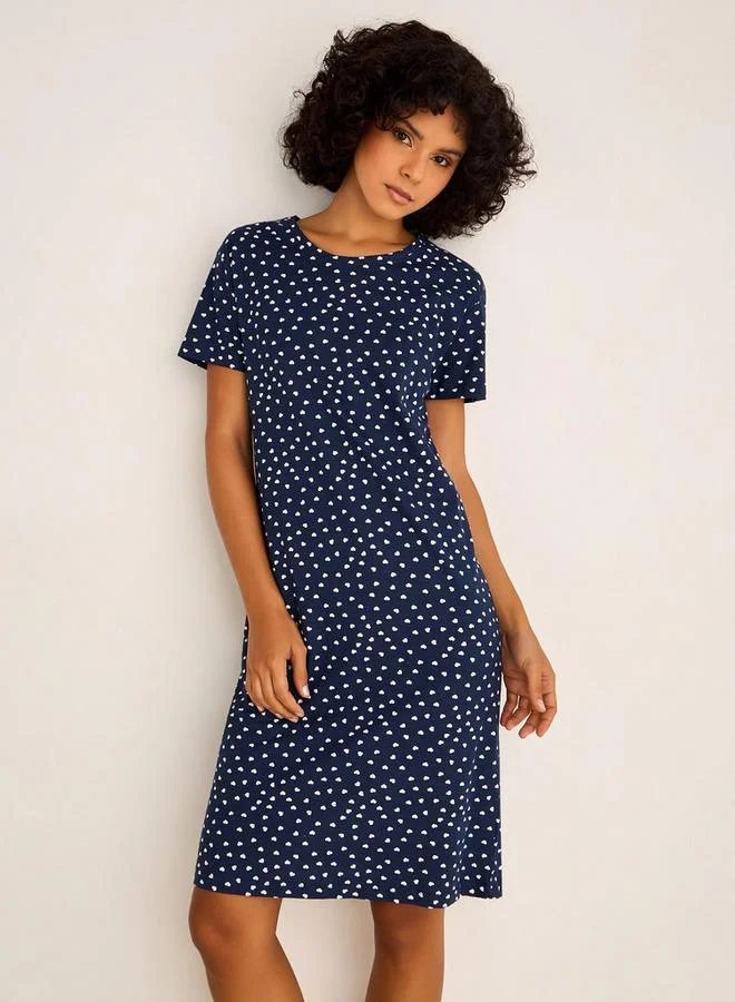 Splash FAV Printed Sleepshirt with Short Sleeves