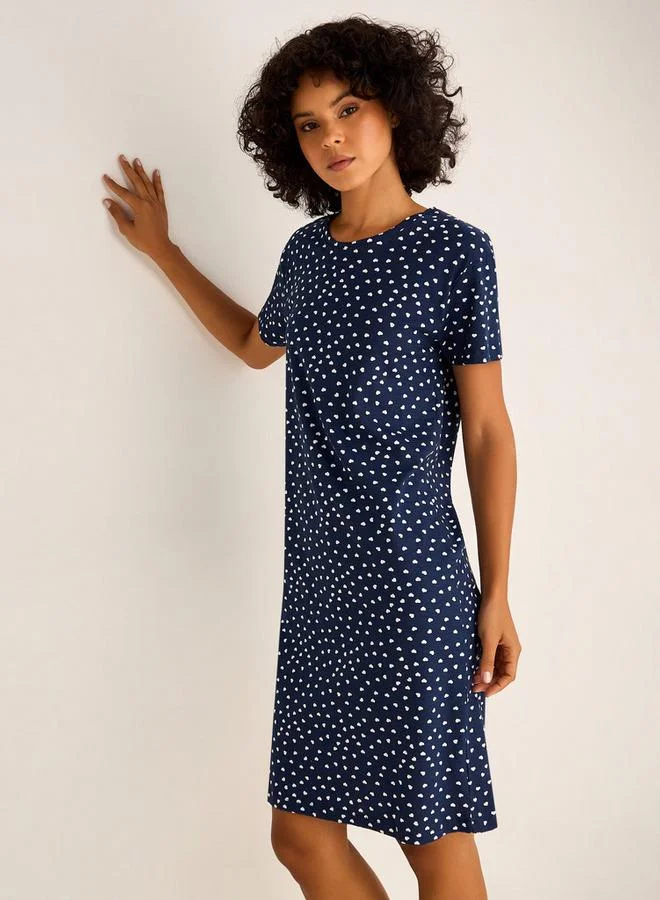 Splash FAV Printed Sleepshirt with Short Sleeves