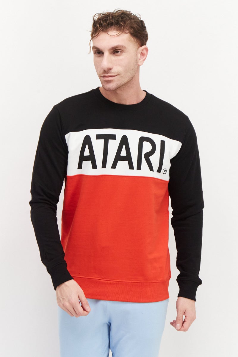 DIFUZED Men Crew Neck Printed Long Sleeves Sweatshirt, Navy - Image 1