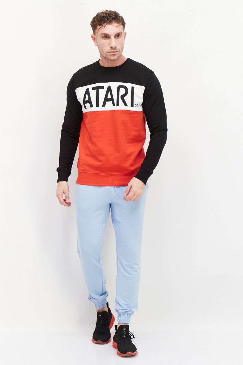 DIFUZED Men Crew Neck Printed Long Sleeves Sweatshirt, Navy - Image 3