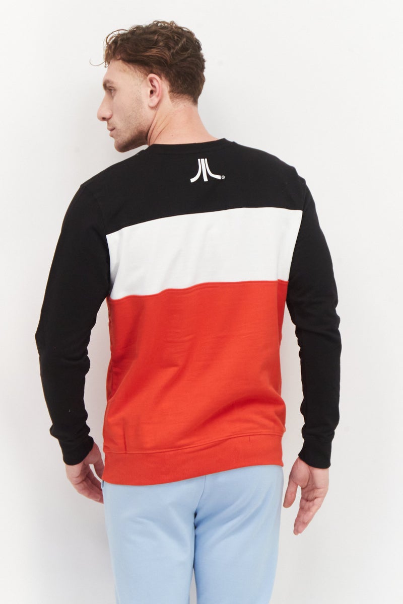 DIFUZED Men Crew Neck Printed Long Sleeves Sweatshirt, Navy - Image 4